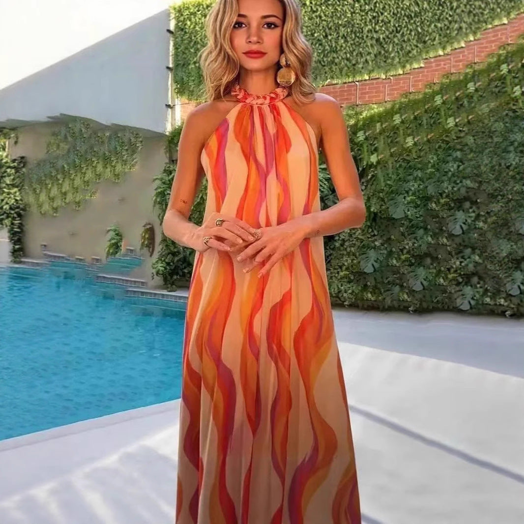 Effortlessly Chic and Comfortable Halter Dress with Elegant Fit-Theone Apparel