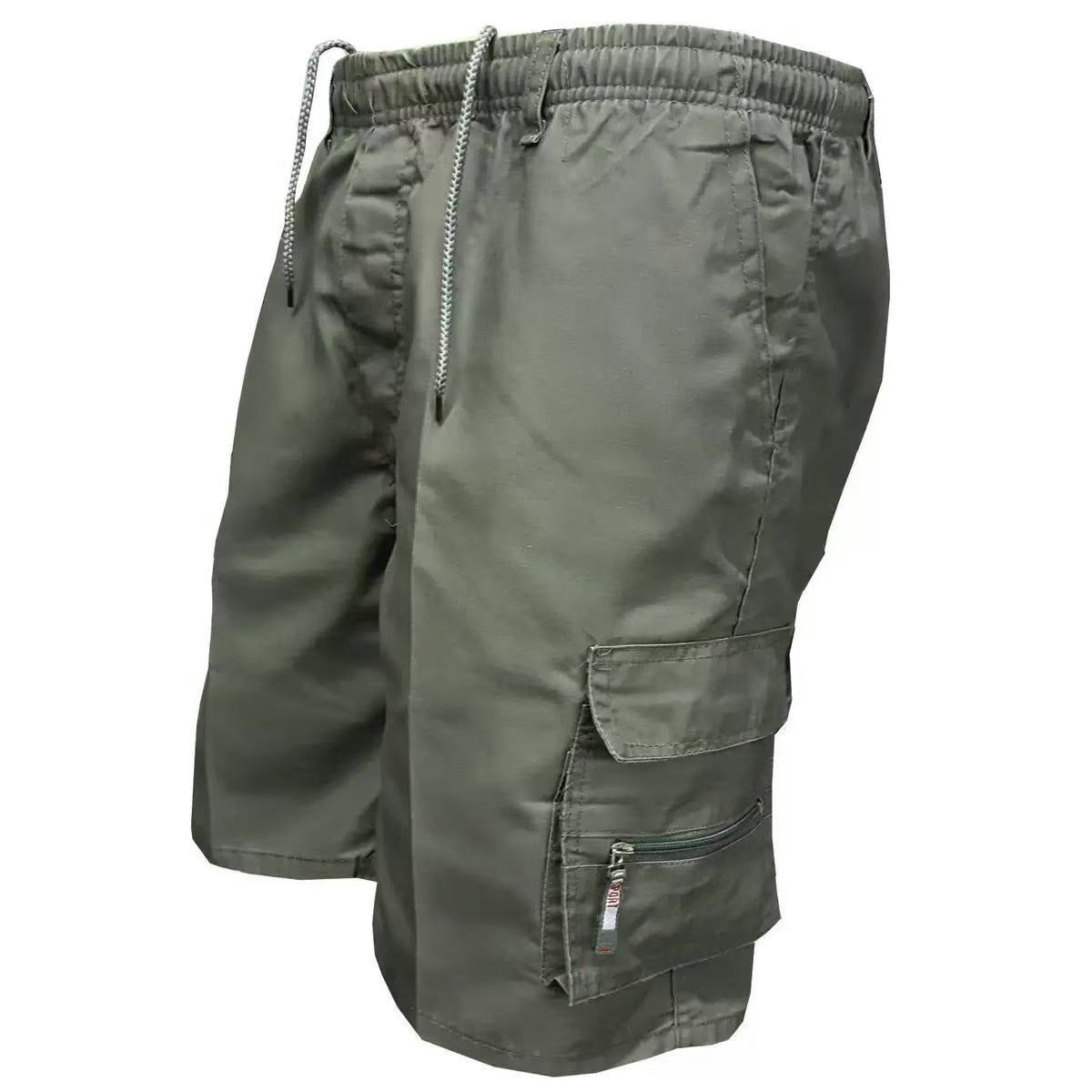 Relaxed Fit Casual Work Shorts for Summer All-Day Comfort-Army Green-Theone Apparel