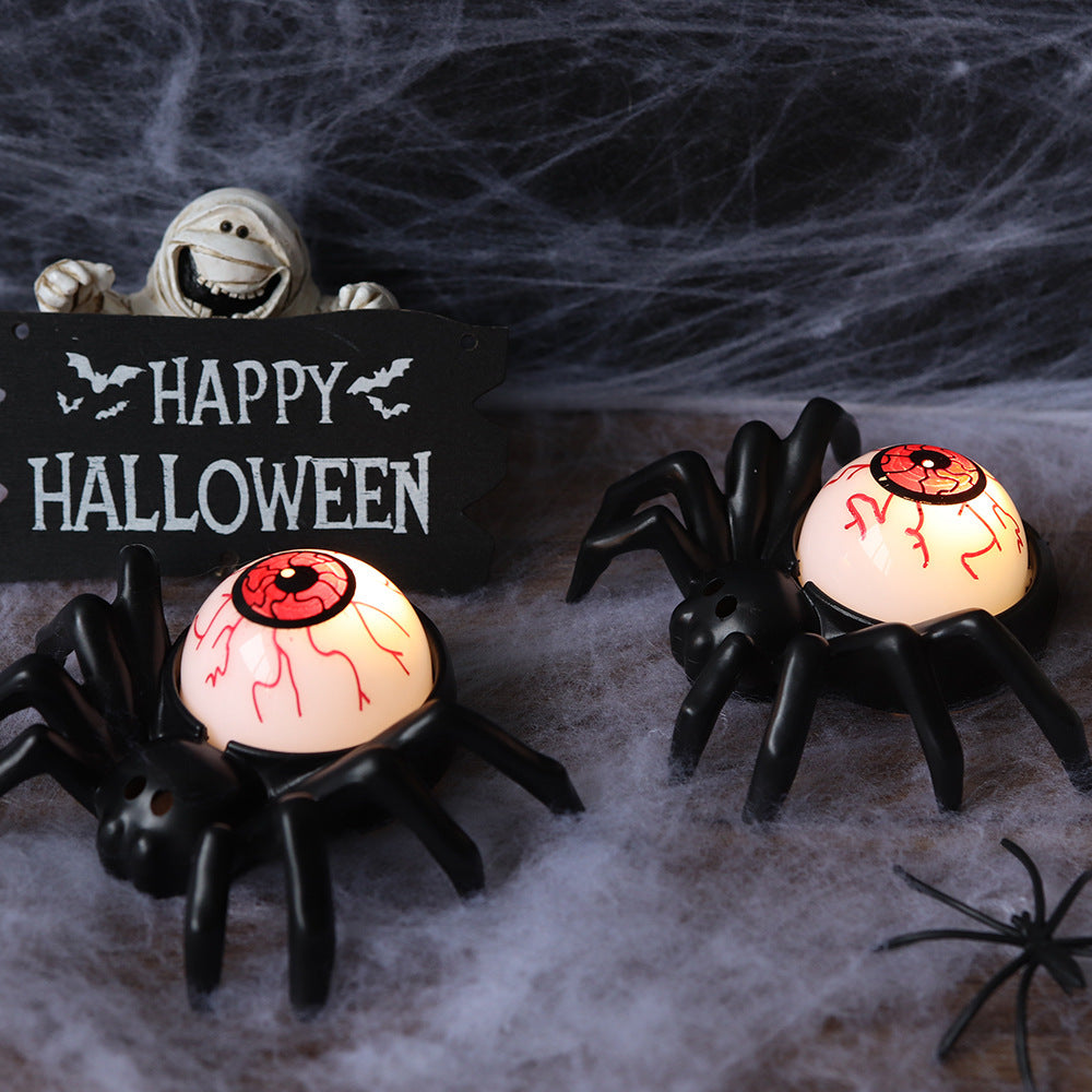 Spooky Disembodied Eyeball and Spider Lamp Table Decoration-Theone Apparel