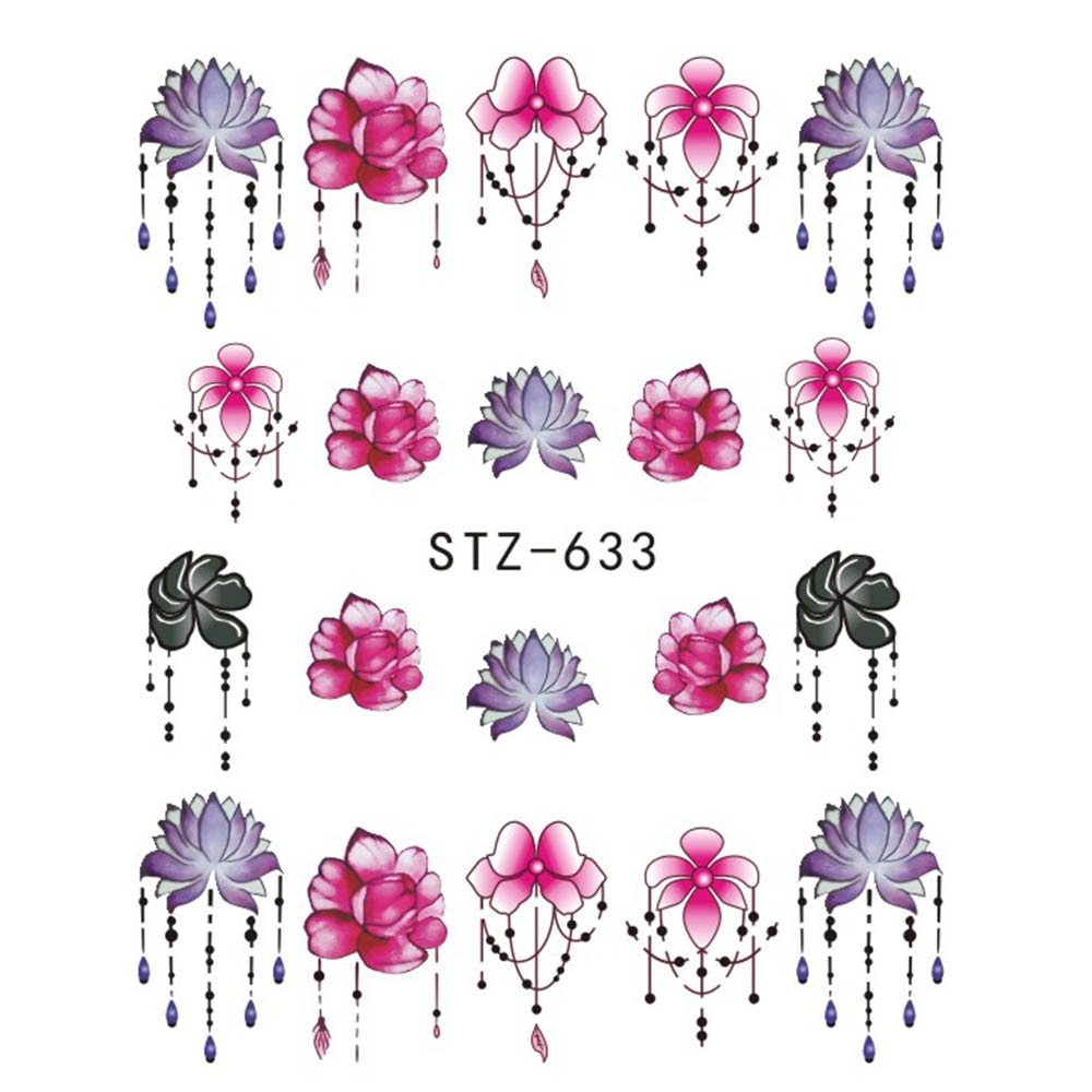 Women's Floral Nail Stickers for Accent Nails and False Nails