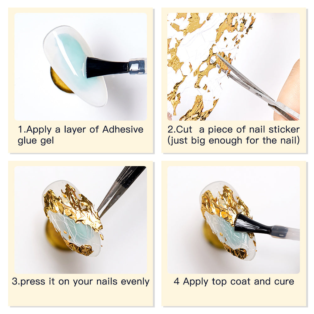 Modern goud- en zilveren foliepapier voor nagels voor dames voor nagels