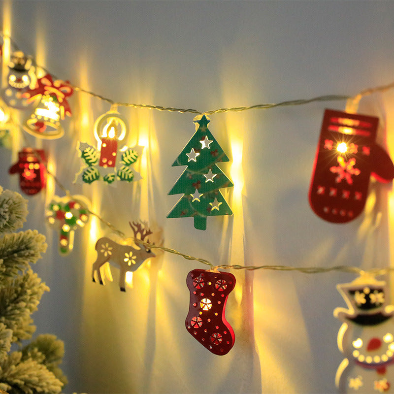 Christmas Themed LED String Lights Hanging Decoration with Christmas Symbols