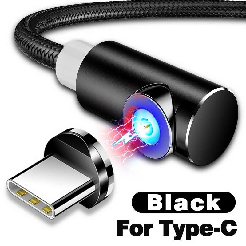 Magnetic Fast?Charging Cable With Swappable Micro?USB, Lightning, Type?C Heads