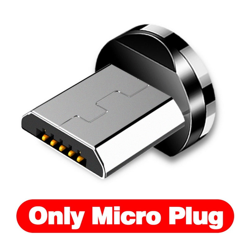 Magnetic Fast?Charging Cable With Swappable Micro?USB, Lightning, Type?C Heads