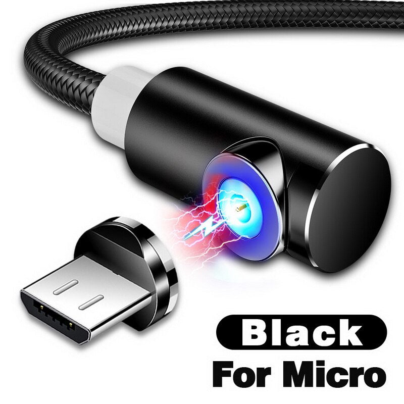 Magnetic Fast?Charging Cable With Swappable Micro?USB, Lightning, Type?C Heads