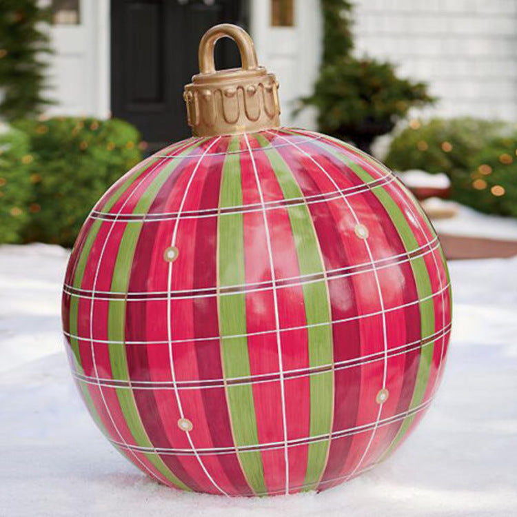 60 Centimeter Hanging Oversized PVC Christmas Ornaments for Exterior Decor