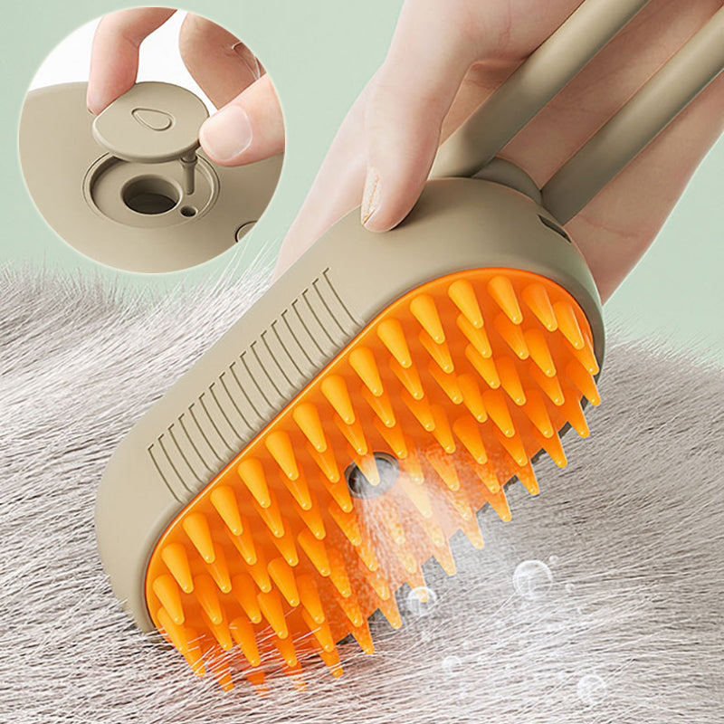 3 In 1 Electric Cat Steam Brush For Grooming And Massage