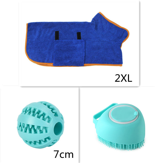 Silicone Dog Bath Massage Gloves With Shampoo Dispenser