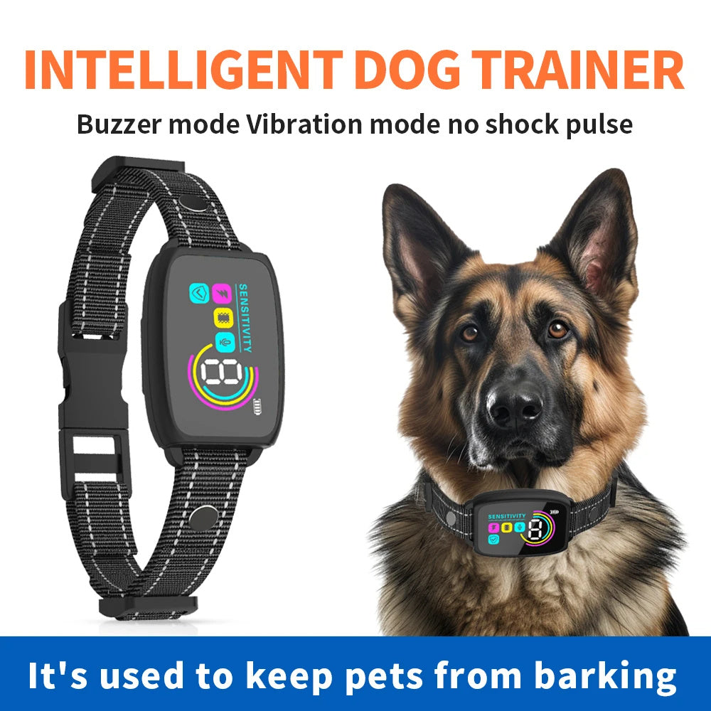 Smart Rechargeable Anti Barking Dog Collar With Digital Display
