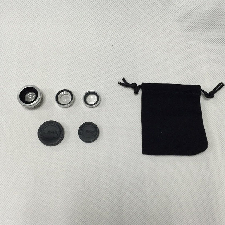 Mobile Phone Fisheye Lens Three In One Specific Mobile Phone Lens Magnifier Fisheye Wide-angle Macro Self Artifact
