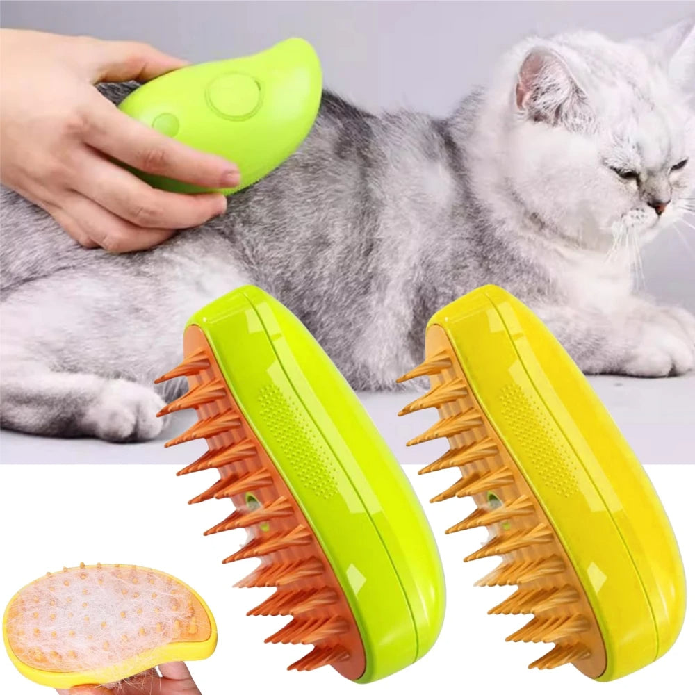 3 In 1 Electric Steam Brush For Grooming And Massage