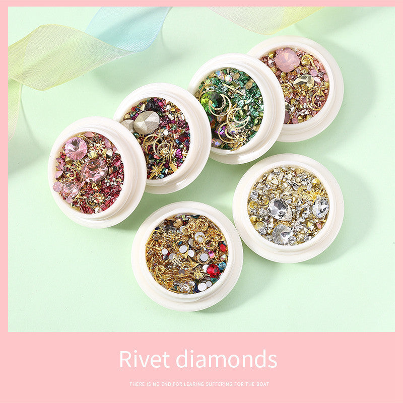 Assorted Nail Art Jewels in Various Colors and Shapes