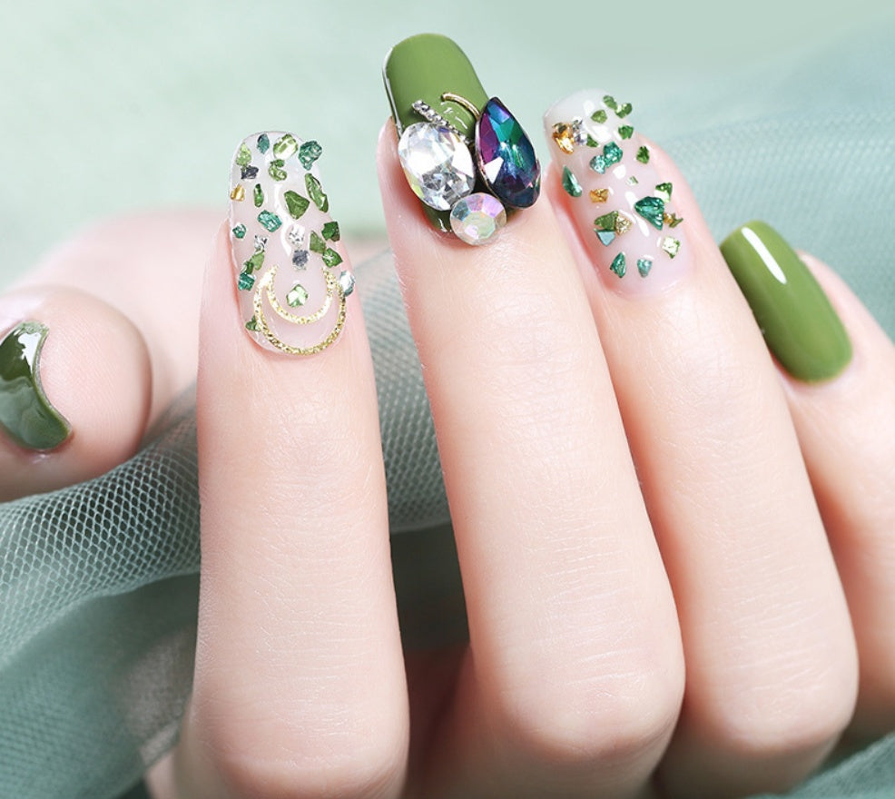 Assorted Nail Art Jewels in Various Colors and Shapes