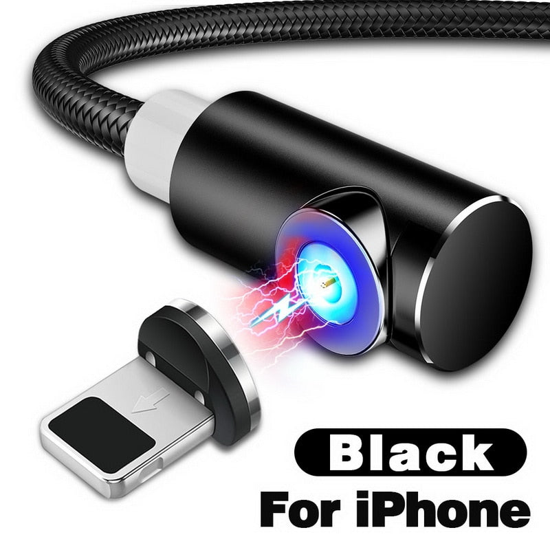 Magnetic Fast?Charging Cable With Swappable Micro?USB, Lightning, Type?C Heads