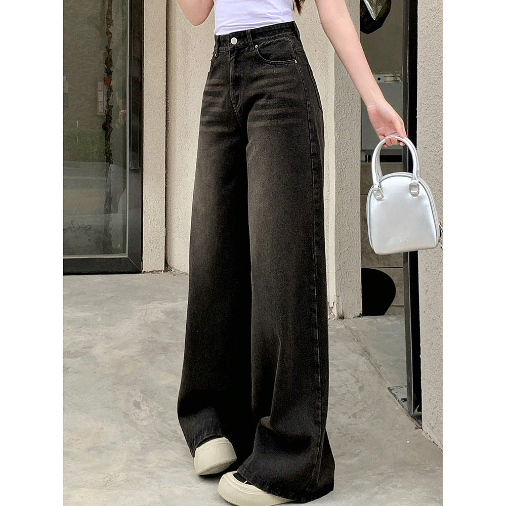 Branded Retro Wide-Leg Jeans for Modern Street Statements-Theone Apparel
