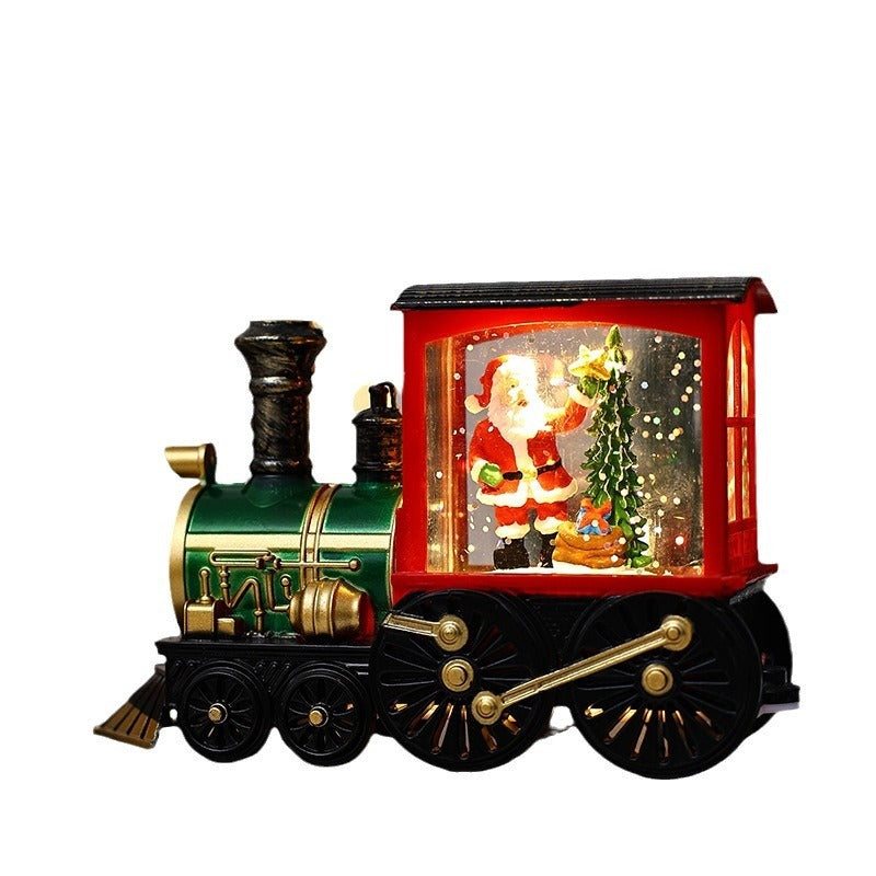 Christmas Themed Train Car Snowglobe with Glitter-Theone Apparel