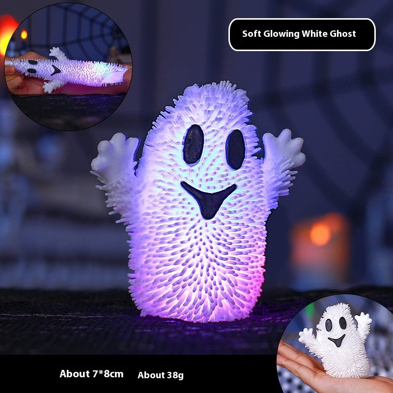 Cute Ghost Pressure Squeeze Light Up Texture Toy-Halloween Flash White Ghost-Theone Apparel
