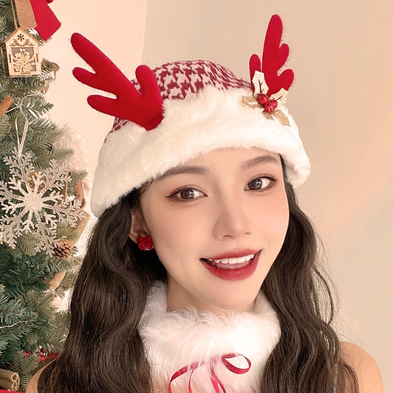 Cute and Festive 3D Christmas Themed Tree and Reindeer Hats-Theone Apparel