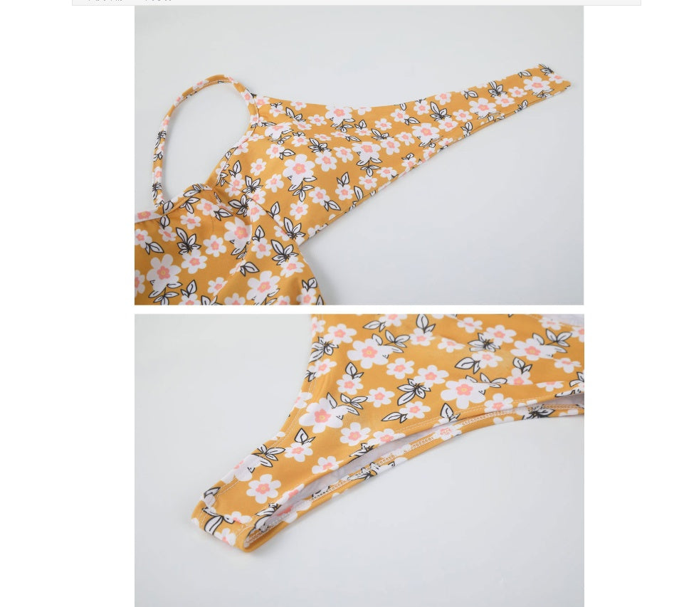 Explosion Model Tie-Knot One-Piece Swimsuit with Padded Chest Support-Theone Apparel