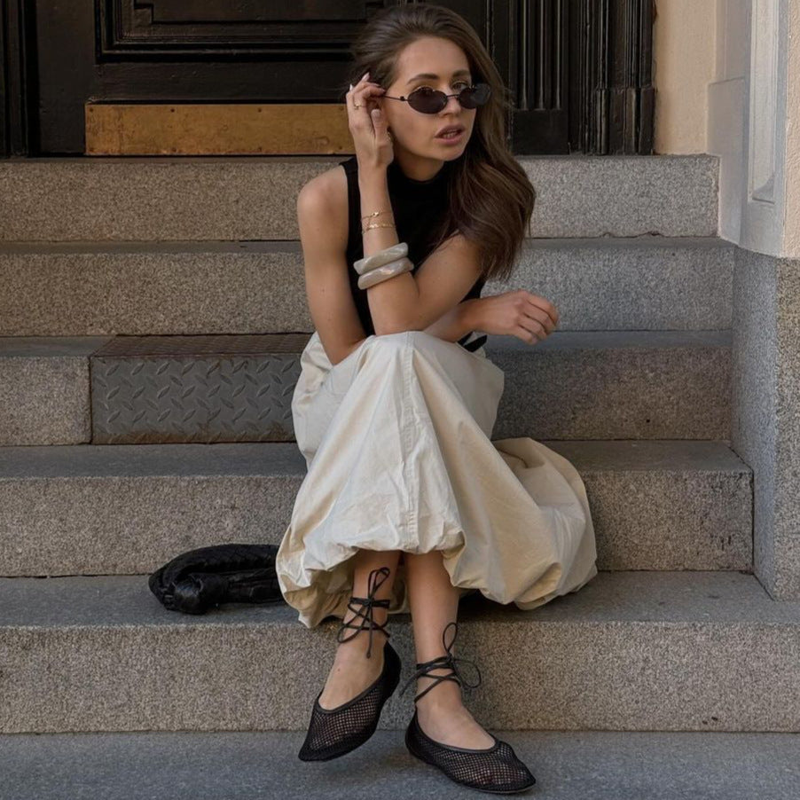 French Inspired Street Style Skirt With Simple Elegance-Theone Apparel