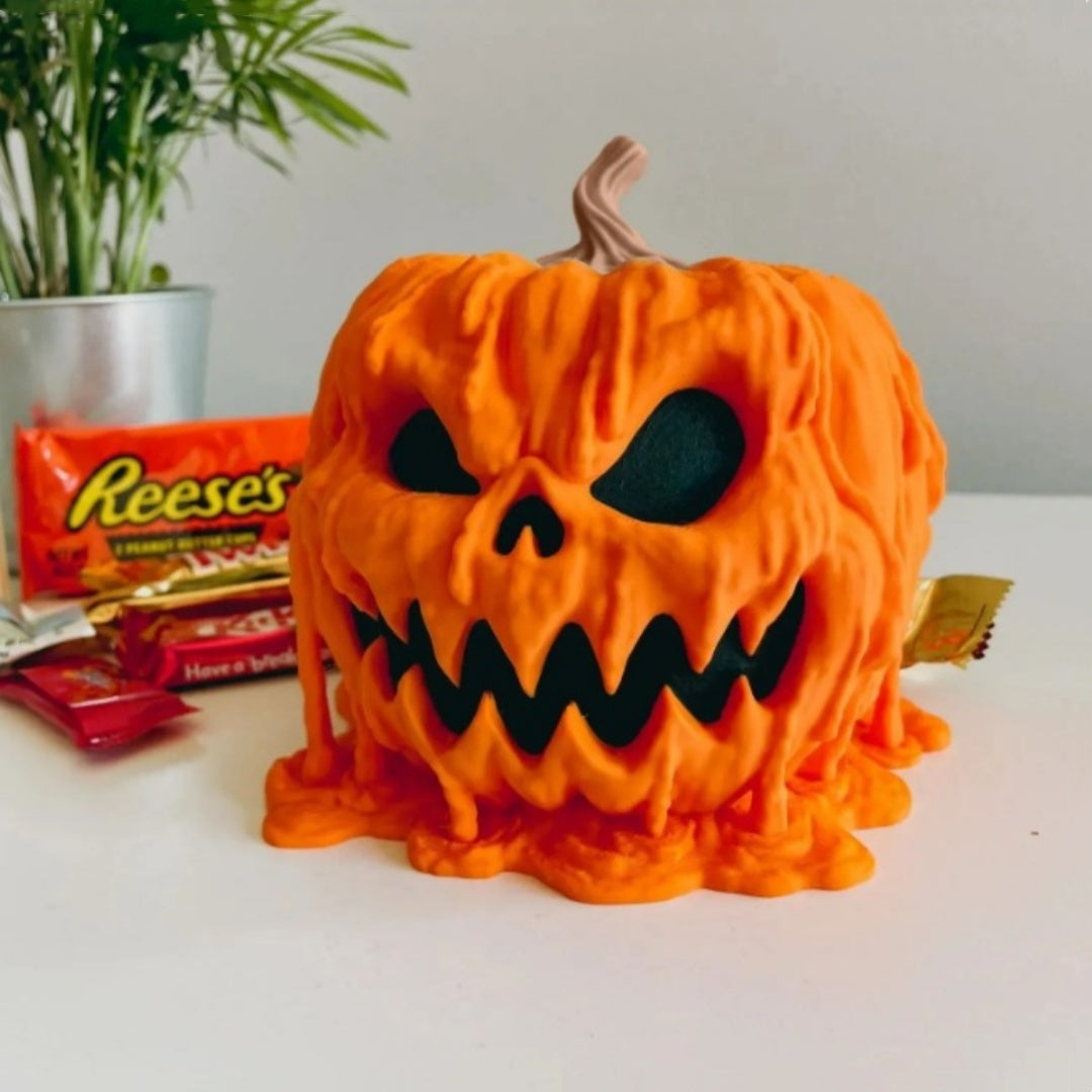 Melting Halloween Jack-O-Lantern Candy Bucket for Trick or Treat-Theone Apparel
