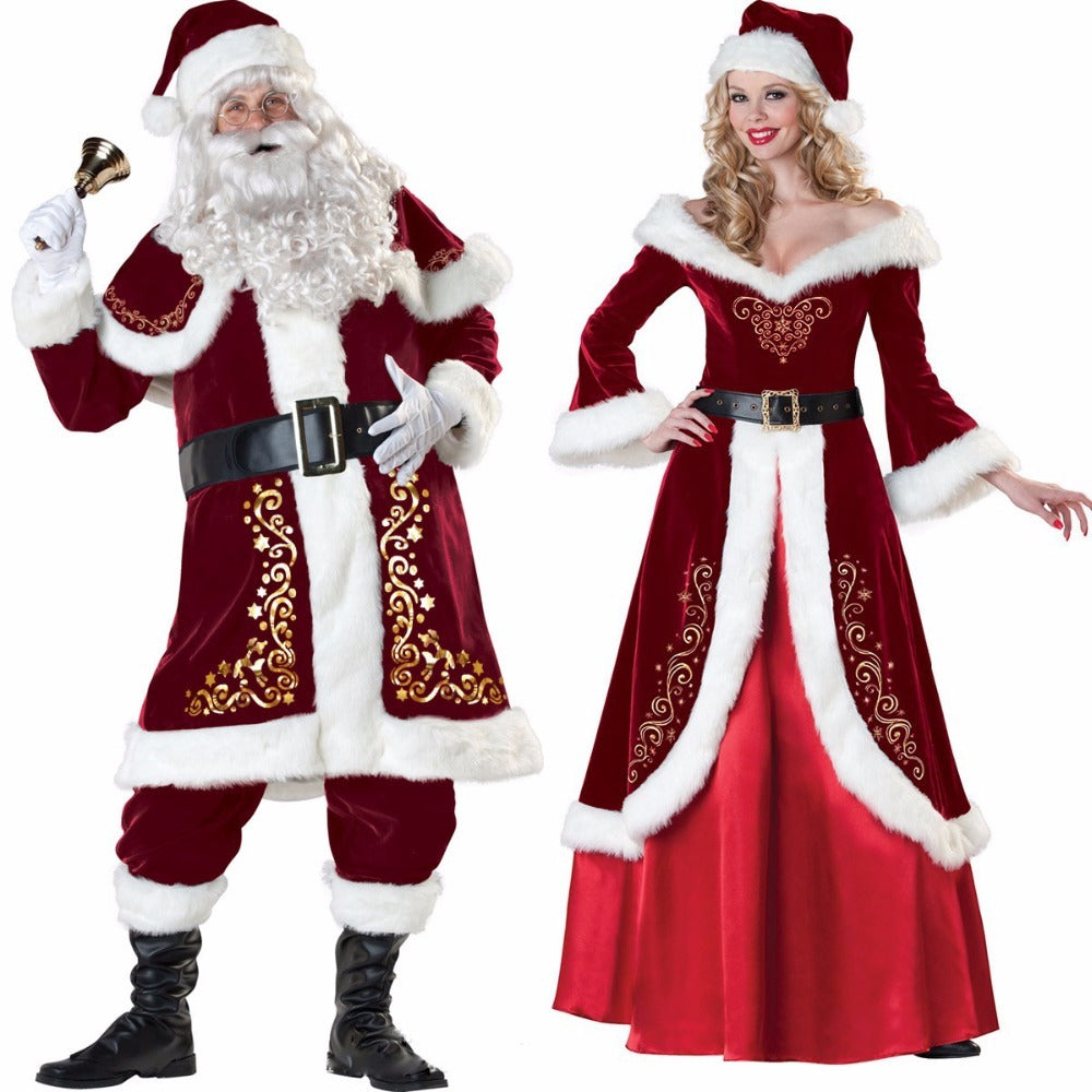 Men and Women's Mr. and Mrs. Claus Couples Outfits for Christmas-Theone Apparel