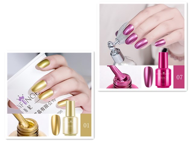 Metallic Nail Polish with Mirror Sheen in Multiple Colors-Theone Apparel