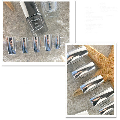 Metallic Silver Plated Nail Polish with Mirror Finish-Theone Apparel