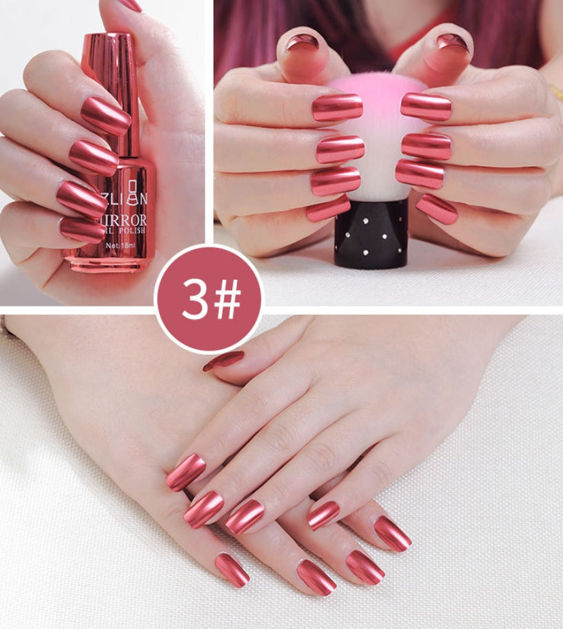 Mirror Finish Nail Polish in Multiple Vibrant Colors-Color 03-Theone Apparel