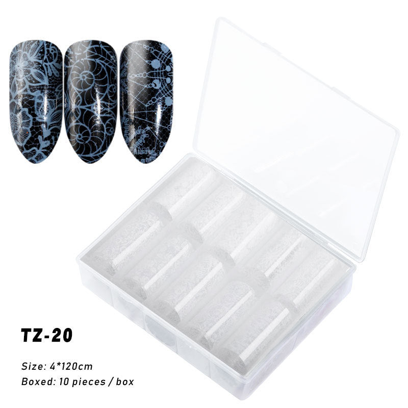 Multicolored and Multipatterned Nail Wraps 10 Piece Set-TZ20-Theone Apparel