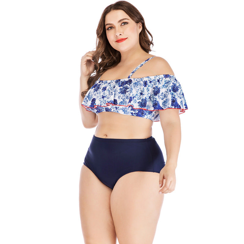 Printed Plus-Size One-Piece Swimsuit for Effortless Summer Chic-Theone Apparel