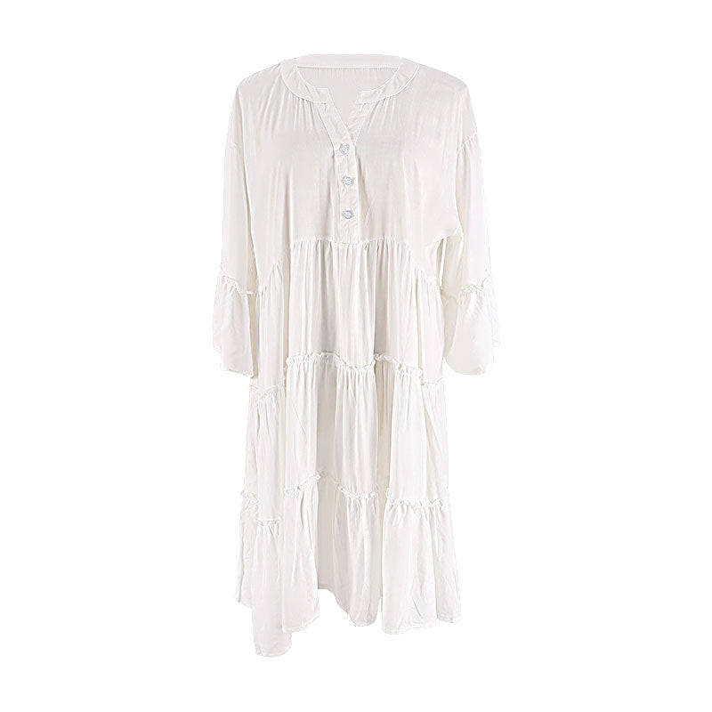 Seaside Vacation Three-Piece Set with Bikini, Skirt, Blouse-Theone Apparel