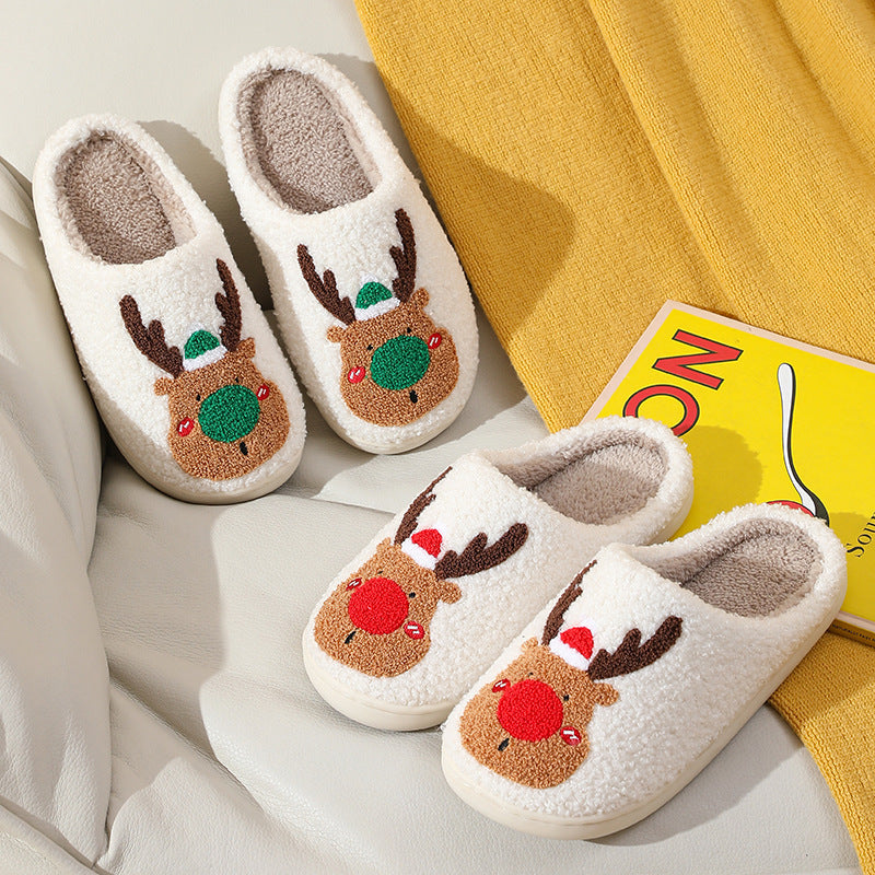 Soft and Warm Fleece Lined Christmas Themed Slip on Slippers-Theone Apparel