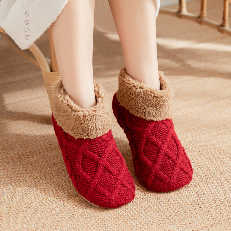 Super Soft Knit Style Slip On House Slippers in Various Colors-Theone Apparel
