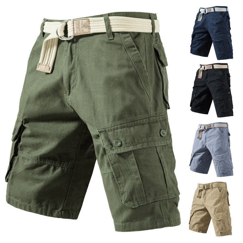 Versatile Multi-Pocket Utility Bottoms Ideal for Everyday Wear-Army Green-Theone Apparel