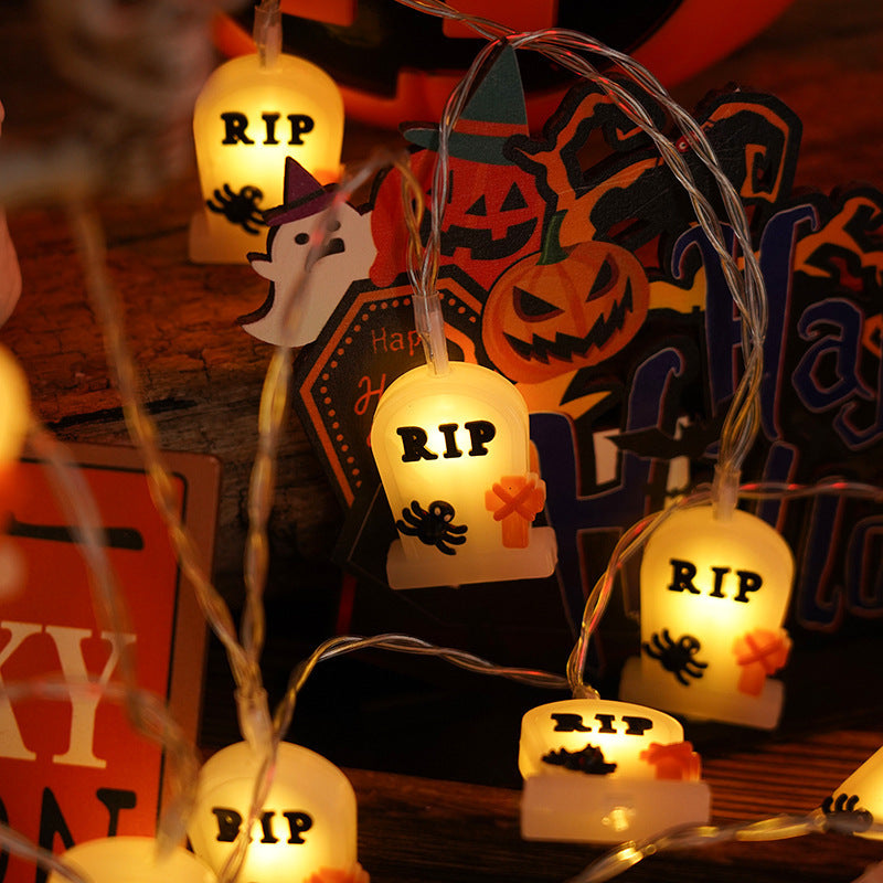 Whimsical Pumpkin Patch Orange String Lights for Halloween-Theone Apparel