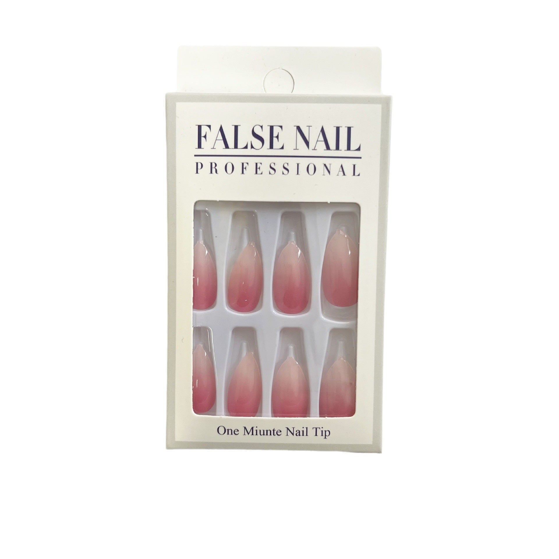 Women's Log Natural Almond Shaped French Nail Set in Nude-Theone Apparel