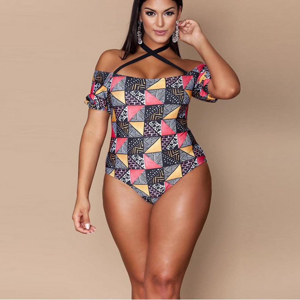 Women's One Piece Black and White Mod Style Swimsuit-Theone Apparel