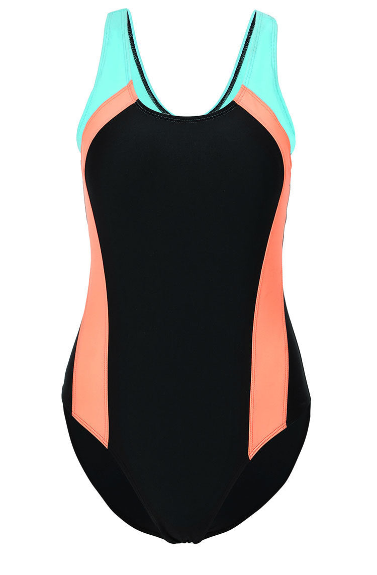 Women's One Piece Retro Multi Color Swimsuit-Theone Apparel