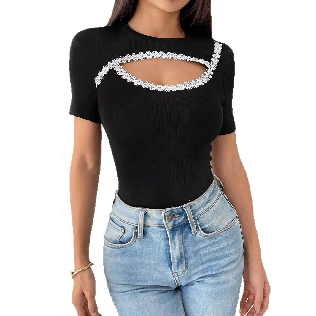 Women's Fashion Round-Neck Short-Sleeve T-Shirt