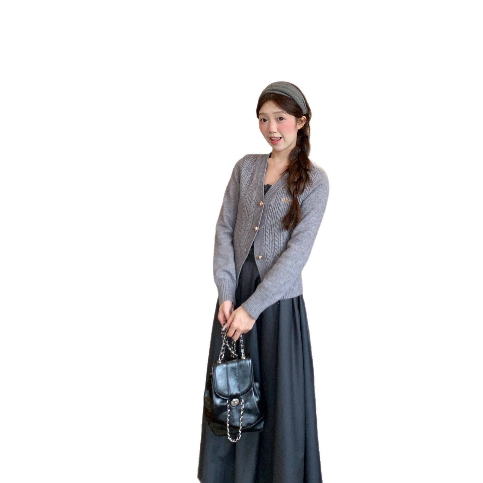 Vintage Women's High-waisted Long Skirt