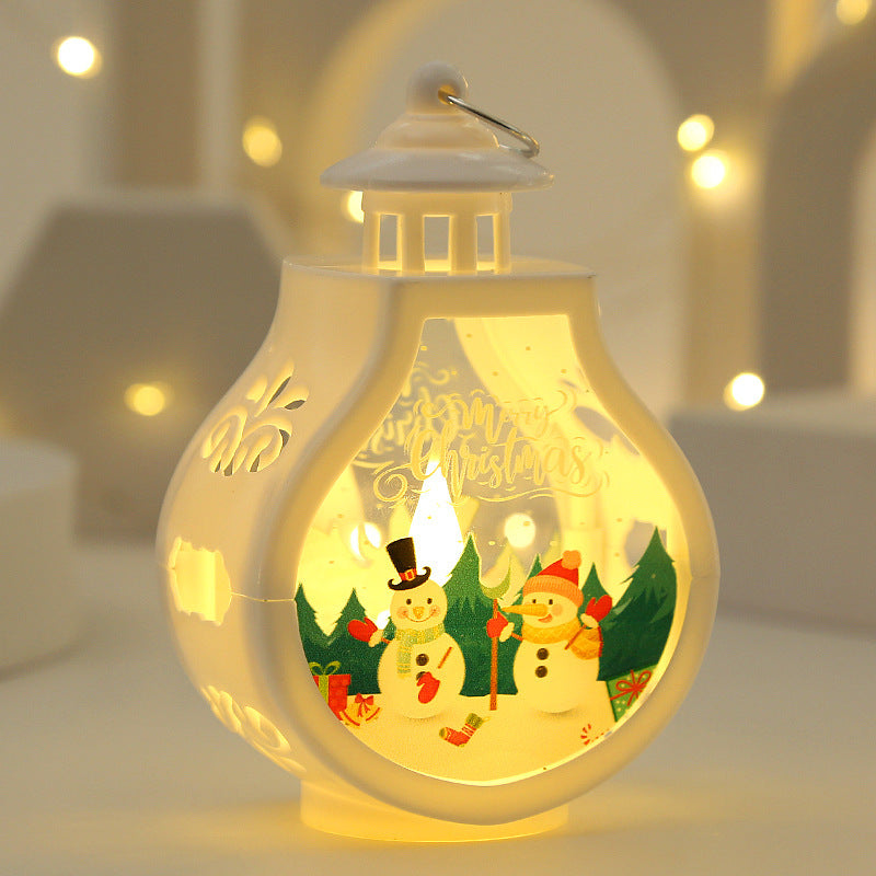 Christmas Themed Snowglobe Style Lamp with LED Light