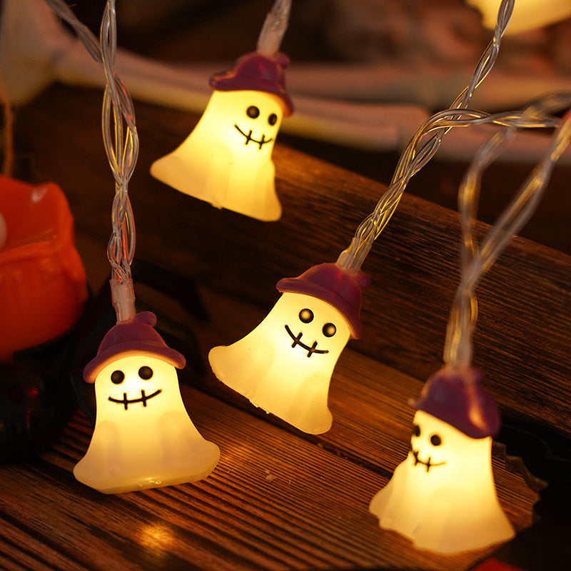 Whimsical Pumpkin Patch Orange String Lights for Halloween