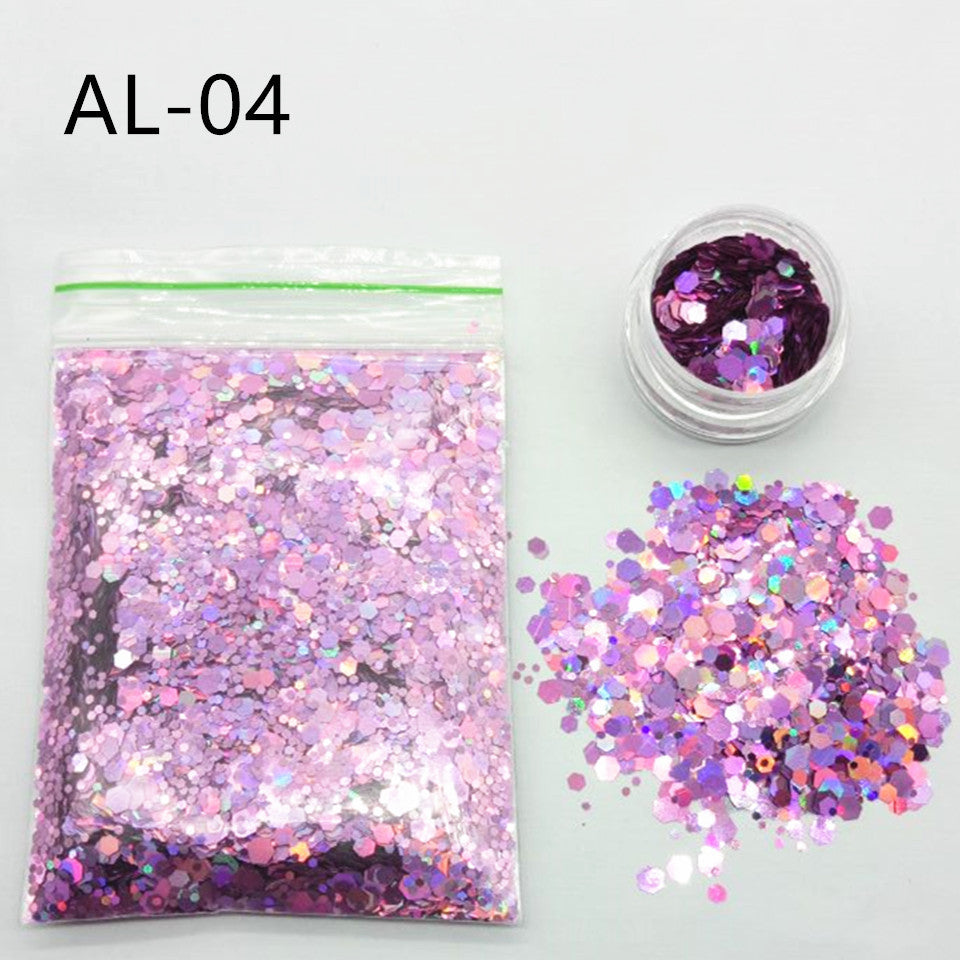 Glittery Sequin Nail Powder for Nail Art and Decoration