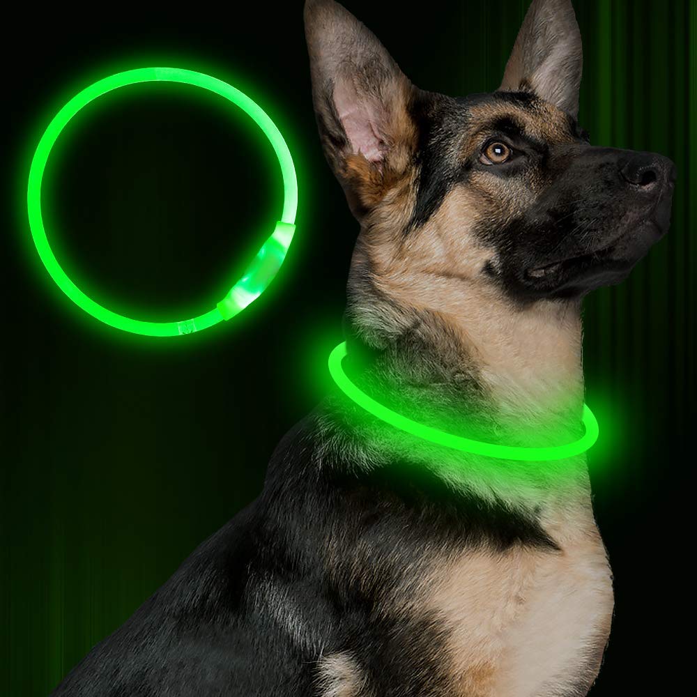 USB Rechargeable Flashing Pet Collar For Night Safety