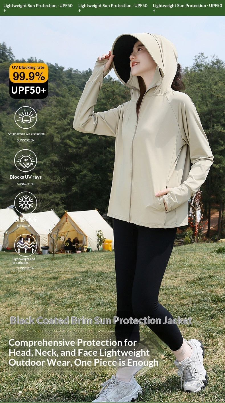 Jasmine Searches For Women's New Style Ice Silk Wide-brim Sun Protection Clothing