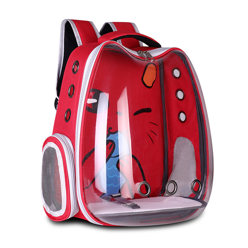 Breathable Pet Space Backpack For Cats And Small Dogs