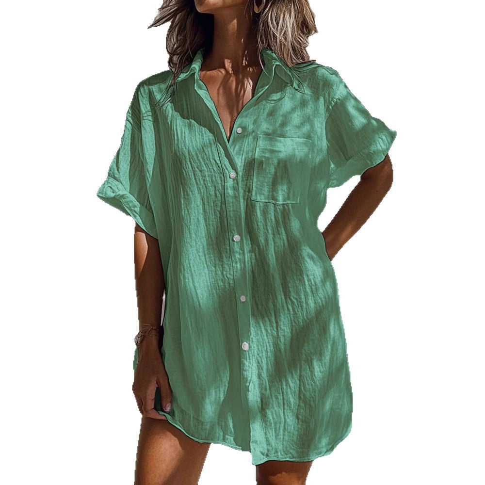 Long Cardigan Multi-color Women's Top Shirt