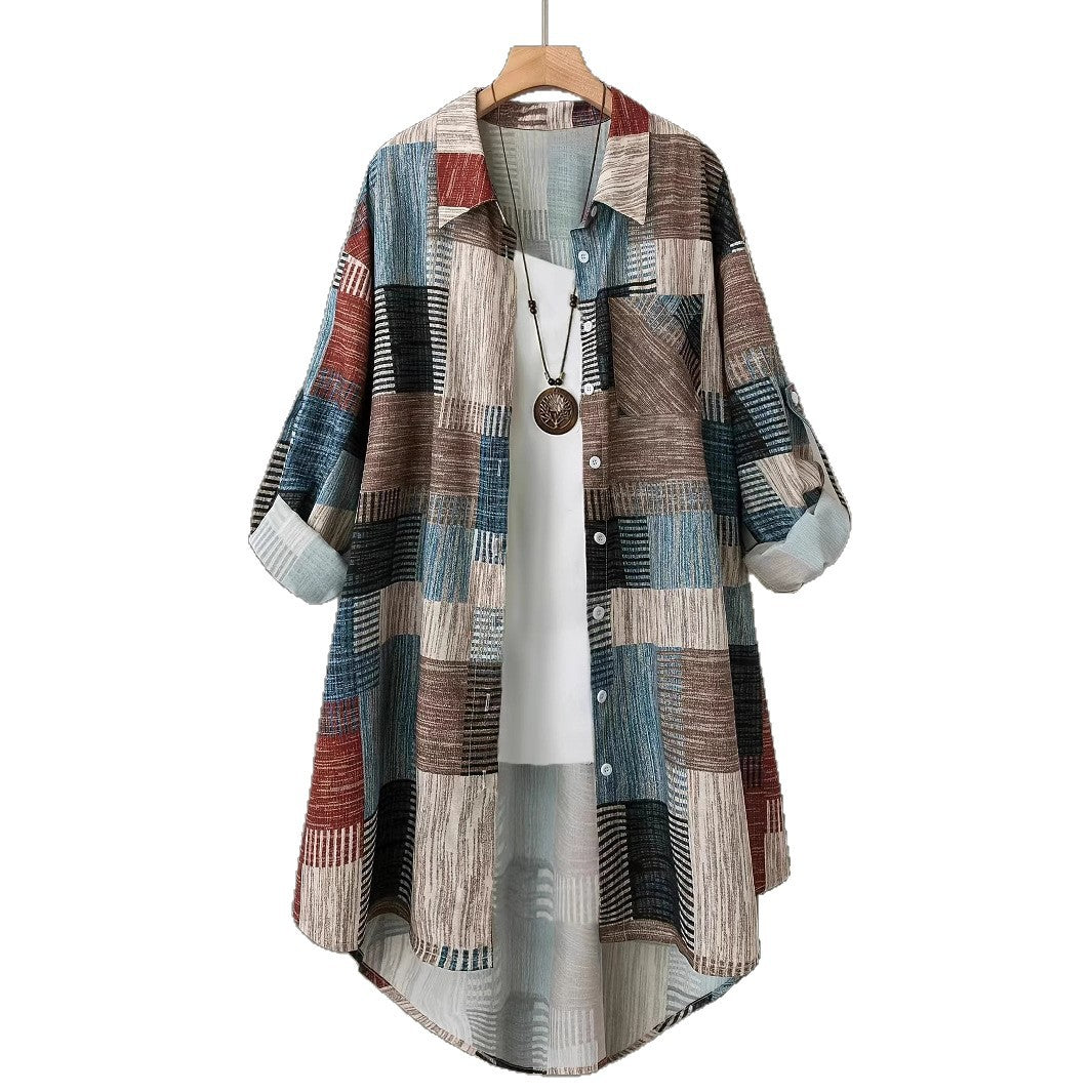 Retro Color-block Casual Outdoor Clothingfresh Comfortable And Stylish