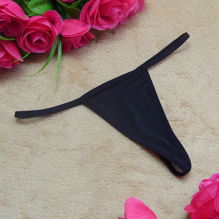 Thong G-string sederhana dengan thong renda transparan